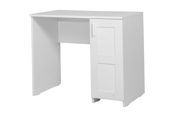 Kirjoituspöytä Mundusar 90 cm Säilytyksellä kaappi - Valkoinen - Huonekalut - Pöytä & ruokailuryhmä - Työpöytä - Kirjoituspöytä