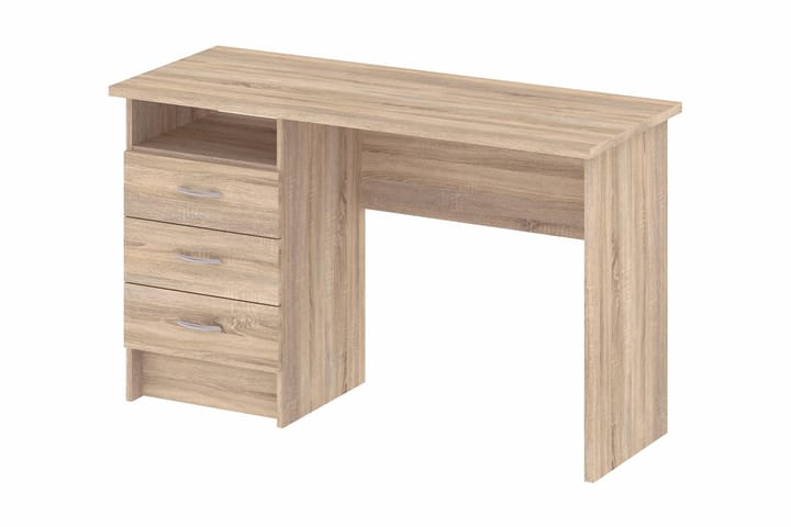 Kirjoituspöytä Praxia 120 cm Säilytyksellä laatikot+Hylly - Tammenväri - Huonekalut - Pöydät & ruokailuryhmät - Työpöytä - Kirjoituspöytä