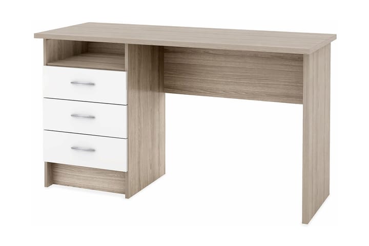 Kirjoituspöytä Praxia 120 cm - Tammi/Valkoinen - Huonekalut - Pöydät & ruokailuryhmät - Työpöytä - Kirjoituspöytä