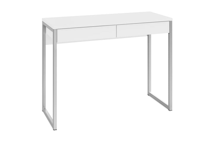 Kirjoituspöytä Praxia Plus 102 cm Säilytyksellä 2 laatikkoa - Valkoinen/Kromi - Huonekalut - Pöydät & ruokailuryhmät - Työpöytä - Kirjoituspöytä