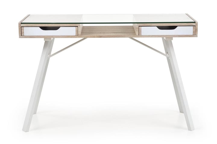 Kirjoituspöytä Renea 120 cm Säilytyksellä 2 laatikkoa - Tammenväri/Valkoinen - Huonekalut - Pöydät & ruokailuryhmät - Työpöytä - Kirjoituspöytä