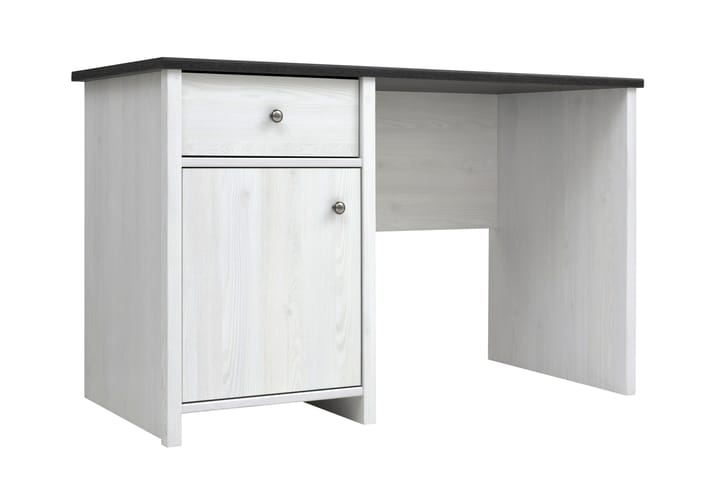 Kirjoituspöytä Riaza 120 cm Säilytyksellä Laatikko+kaappi - Valkoinen/Tumma Puu - Huonekalut - Pöytä & ruokailuryhmä - Työpöytä - Kirjoituspöytä