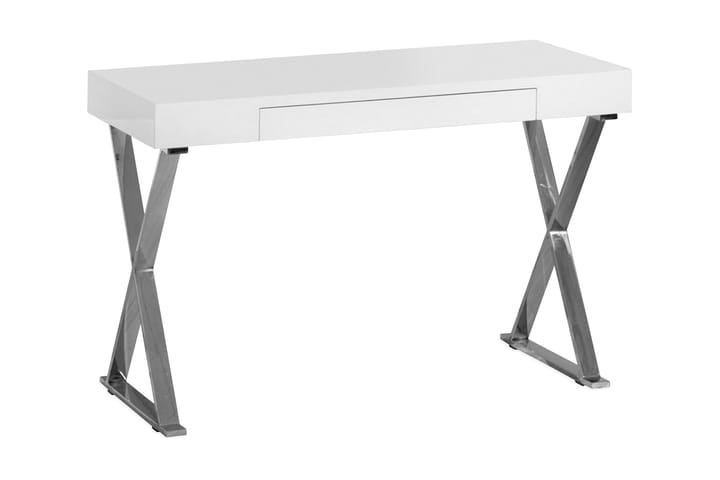 Kirjoituspöytä Rinea 120 cm - Valkoinen/Kromi - Huonekalut - Pöydät & ruokailuryhmät - Työpöytä - Kirjoituspöytä