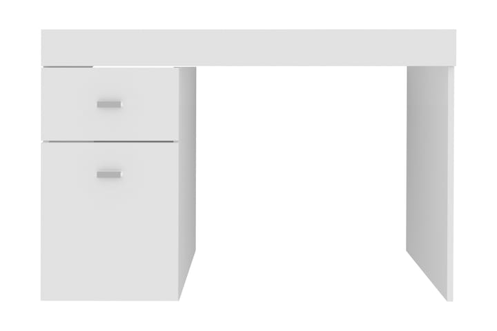 Kirjoituspöytä Slindera 110 cm säilytyksellä laatikko + Ovi - Valkoinen/Luonnonväri - Huonekalut - Pöytä & ruokailuryhmä - Työpöytä - Kirjoituspöytä