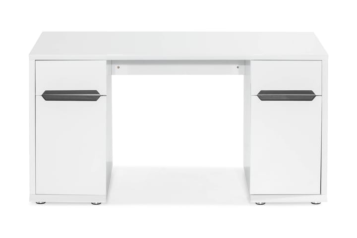 Kirjoituspöytä Strinder 150 cm Säilytys 2 laatikkoa+2 kaappi - Valkoinen/Musta - Huonekalut - Pöydät & ruokailuryhmät - Työpöytä - Kirjoituspöytä