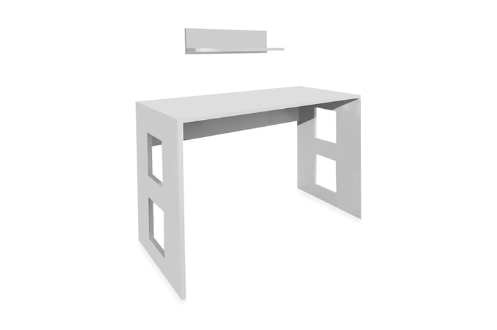 Kirjoituspöytä Tessie 90 cm Säilytyksellä Seinähylly - Valkoinen - Säilytys - Säilytyskalusteet - Lipasto - Laatikostot