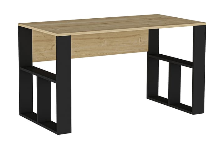 Kirjoituspöytä Tuman 120 cm Säilytyksellä Hyllyt - Tammenväri/Valkoinen - Huonekalut - Pöytä & ruokailuryhmä - Työpöytä - Kirjoituspöytä