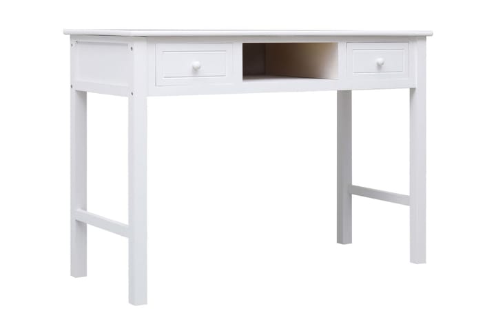 Kirjoituspöytä valkoinen 110x45x76 cm puinen - Valkoinen - Huonekalut - Pöytä & ruokailuryhmä - Työpöytä - Kirjoituspöytä