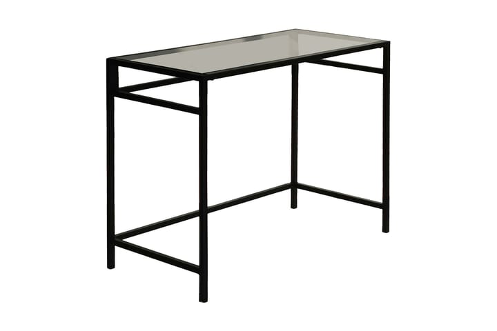 Kirjoituspöytä Vallsbo 100 cm - Lasi/Savunvärinen/Musta - Huonekalut - Pöydät & ruokailuryhmät - Työpöytä - Kirjoituspöytä