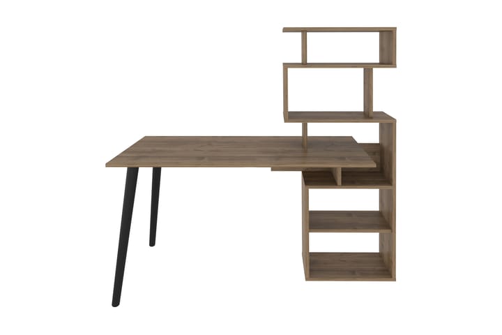 Kirjoituspöytä Zakkum 55x146,4x133 cm Säilytyksellä - Ruskea - Huonekalut - Pöytä & ruokailuryhmä - Työpöytä - Kirjoituspöytä