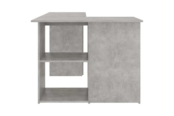 Kulmapöytä betoninharmaa 145x100x76 cm lastulevy - Harmaa - Huonekalut - Pöydät & ruokailuryhmät - Työpöytä - Kirjoituspöytä