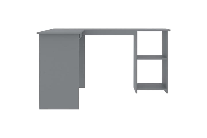 L-muotoinen kulmapöytä harmaa 120x140x75 cm lastulevy - Harmaa - Huonekalut - Pöydät & ruokailuryhmät - Työpöytä - Kirjoituspöytä