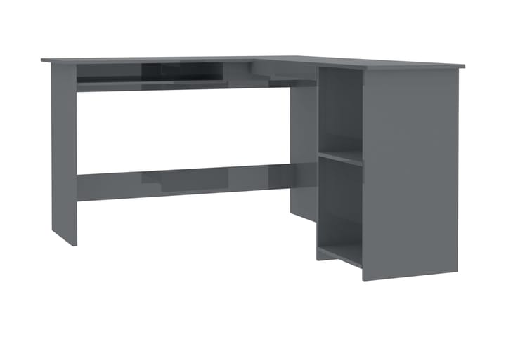 L-muotoinen kulmapöytä korkeak. harmaa 120x140x75cm - Harmaa - Huonekalut - Pöydät & ruokailuryhmät - Työpöytä - Kirjoituspöytä