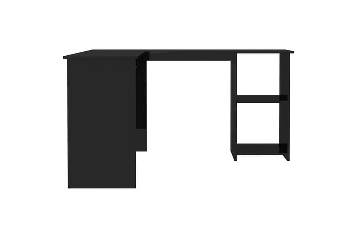 L-muotoinen kulmapöytä korkeak. musta 120x140x75cm lastulevy - Musta - Huonekalut - Pöytä & ruokailuryhmä - Työpöytä - Kirjoituspöytä