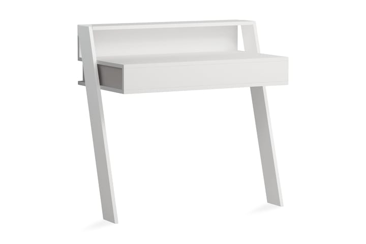 Seinäkirjoituspöytä Rodger 94 cm Säilytys Laatikko+Hylly - Valkoinen - Huonekalut - Pöydät & ruokailuryhmät - Työpöytä - Kirjoituspöytä