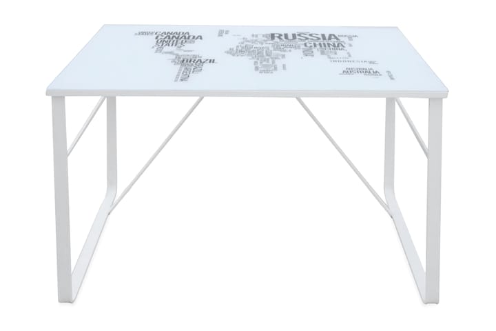Suorakulmainen Työpöytä Kartta-kuviolla - Valkoinen - Huonekalut - Pöytä & ruokailuryhmä - Työpöytä - Kirjoituspöytä
