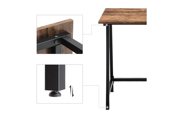 Tietokonepöytä 100 cm Ruskea - Vasagle - Huonekalut - Pöydät & ruokailuryhmät - Työpöytä - Kirjoituspöytä