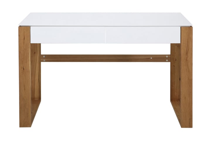 Tietokonepöytä Herdecke 120 cm Säilytyksellä 2 laatikkoa - Puu/Valkoinen - Huonekalut - Pöytä & ruokailuryhmä - Työpöytä - Kirjoituspöytä