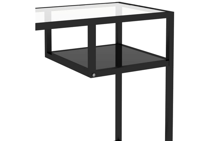 Tietokonepöytä musta 100x36x74 cm lasi - Musta - Huonekalut - Pöytä & ruokailuryhmä - Työpöytä - Kirjoituspöytä