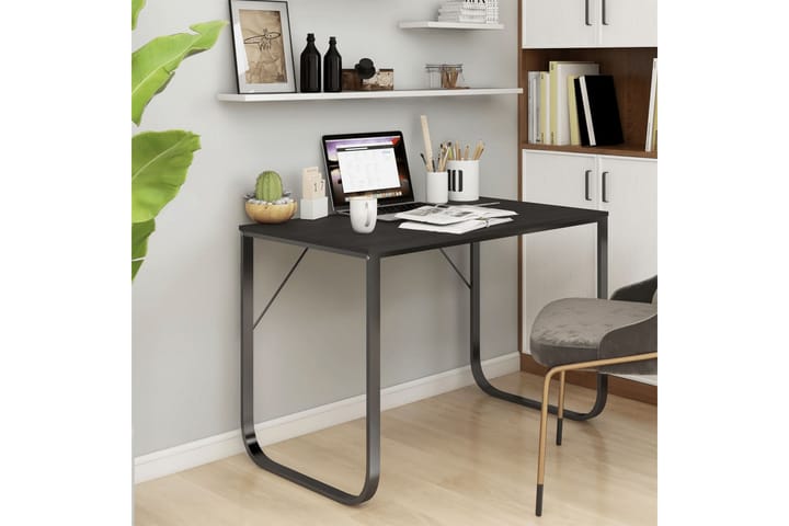 Tietokonepöytä musta 110x60x73 cm lastulevy - Musta - Huonekalut - Pöytä & ruokailuryhmä - Työpöytä - Kirjoituspöytä