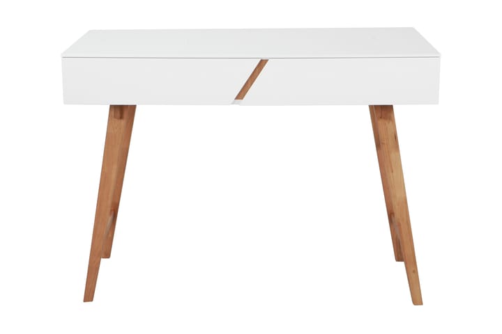 Tietokonepöytä Waltrop 120 cm Säilytyksellä 2 laatikkoa - Valkoinen/Luonnonväri - Huonekalut - Pöydät & ruokailuryhmät - Työpöytä - Kirjoituspöytä