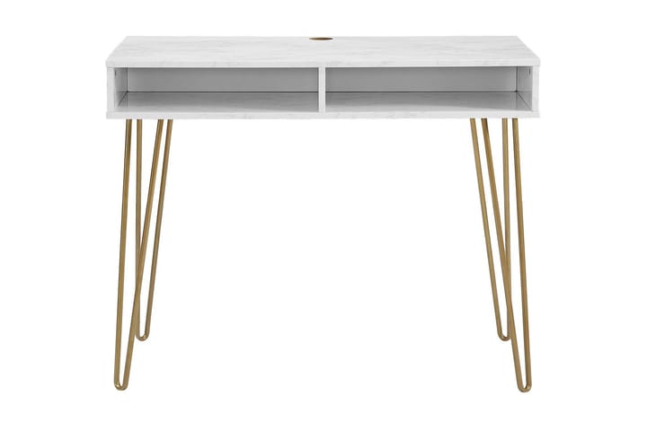 Työpöytä Athena 103 cm Valkoinen/Marmorikuvio - Novogratz - Huonekalut - Pöydät & ruokailuryhmät - Työpöytä - Kirjoituspöytä
