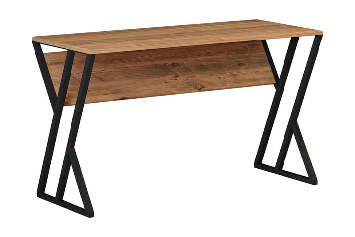 Työpöytä Heesia 120 cm - Pähkinä / musta - Huonekalut - Pöydät & ruokailuryhmät - Työpöytä - Kirjoituspöytä