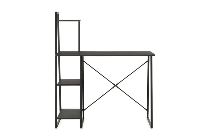 Työpöytä hyllyillä musta 102x50x117 cm - Musta - Huonekalut - Pöytä & ruokailuryhmä - Työpöytä - Kirjoituspöytä