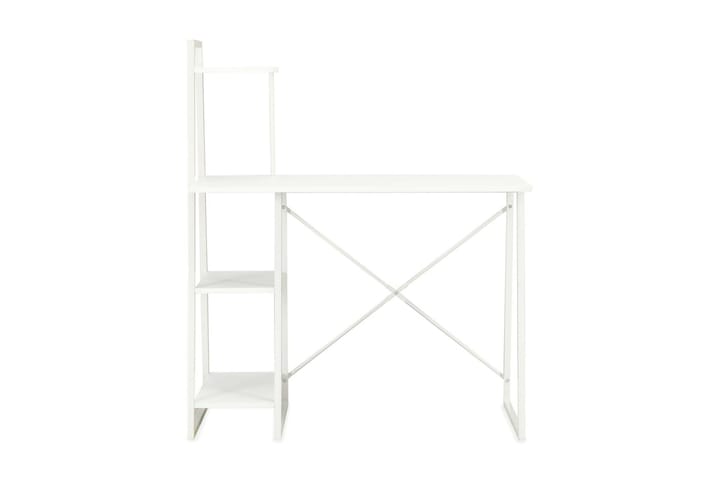 Työpöytä hyllyillä valkoinen 102x50x117 cm - Valkoinen - Huonekalut - Pöytä & ruokailuryhmä - Työpöytä - Kirjoituspöytä