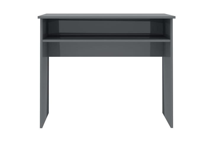 Työpöytä korkeakiilto harmaa 90x50x74 cm lastulevy - Harmaa - Huonekalut - Pöydät & ruokailuryhmät - Työpöytä - Kirjoituspöytä