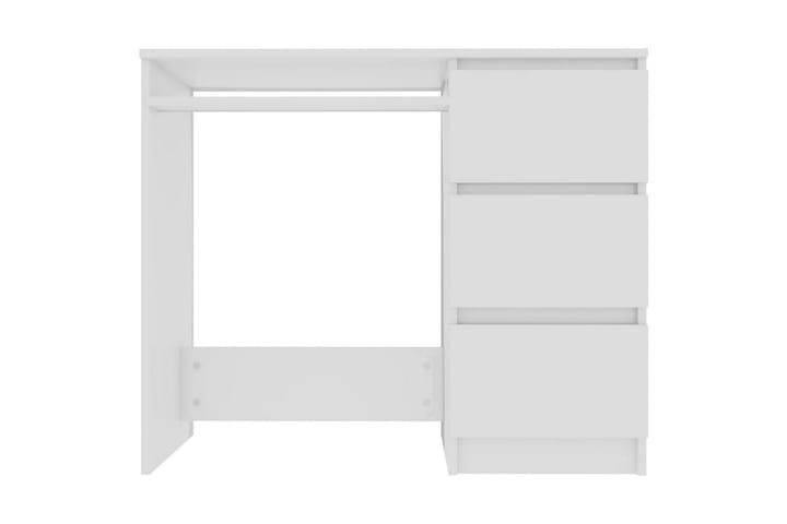 Työpöytä korkeakiilto valkoinen 90x45x76 cm lastulevy - Valkoinen - Huonekalut - Pöytä & ruokailuryhmä - Työpöytä - Kirjoituspöytä
