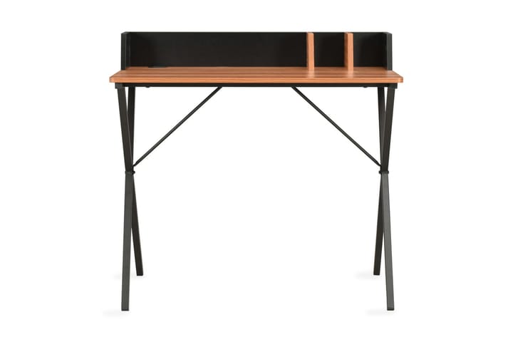 Työpöytä musta ja ruskea 80x50x84 cm - Musta - Huonekalut - Pöytä & ruokailuryhmä - Työpöytä - Kirjoituspöytä