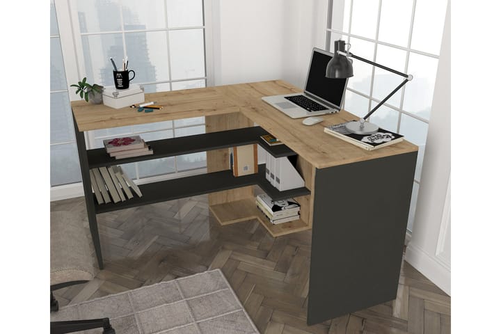 Työpöytä Palmetto 120 cm - Luonnonväri / antrasiitti - Huonekalut - Pöytä & ruokailuryhmä - Työpöytä - Kirjoituspöytä