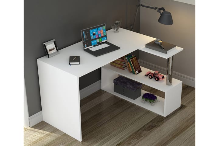 Työpöytä Solai 130 cm - Valkoinen - Huonekalut - Pöytä & ruokailuryhmä - Työpöytä - Kirjoituspöytä