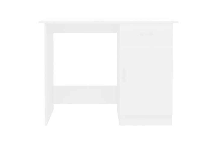 Työpöytä valkoinen 100x50x76 cm lastulevy - Valkoinen - Huonekalut - Pöytä & ruokailuryhmä - Työpöytä - Kirjoituspöytä