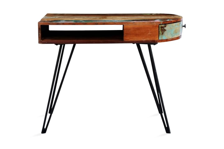 Uusiokäytetystä puusta valmistettu pöytä rautajaloilla - Ruskea - Huonekalut - Pöytä & ruokailuryhmä - Työpöytä - Kirjoituspöytä