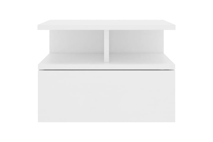 Kelluvat yöpöydät 2 kpl valkoinen 40x31x27 cm lastulevy - Valkoinen - Huonekalut - Pöydät - Yöpöydät