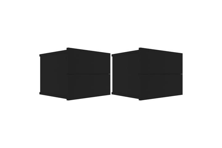 Yöpöydät 2kpl musta 40x30x30 cm lastulevy - Musta - Huonekalut - Pöydät - Yöpöydät