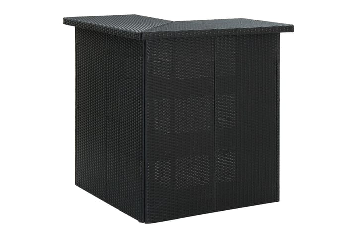 Kulmabaaripöytä musta 100x50x105 cm polyrottinki - Musta - Huonekalut - Pöydät - Baaripöydät & seisomapöydät