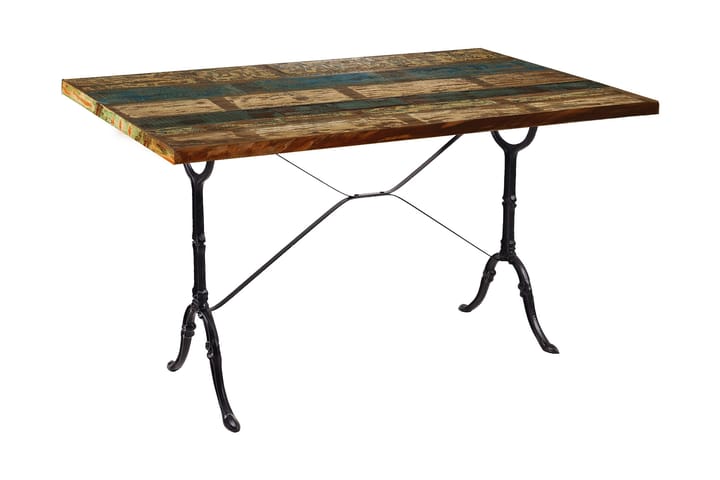 Ruokapöytä Raital 120 cm - Kierrätetty puu/Musta - Huonekalut - Pöydät - Ruokapöydät & keittiön pöydät