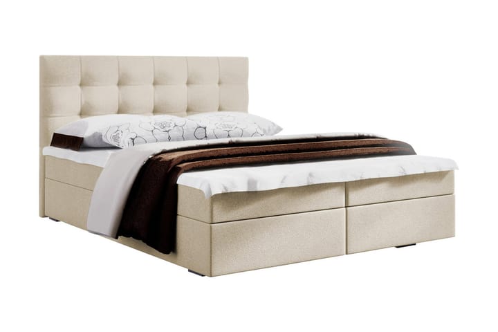 Sänkypaketti Fado 140x200 Ruutukuvio Pääty - Valkoinen - Huonekalut - Sänky - Sängyn lisävarusteet & sängynpäädyt - Sängynpääty