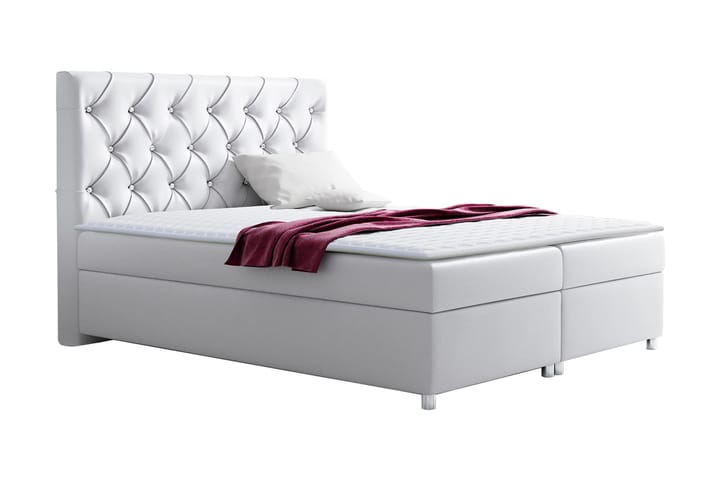 Sänkypaketti Milano 120x200 cm - Valkoinen - Huonekalut - Sänky - Sänkykehikot & sängynrungot