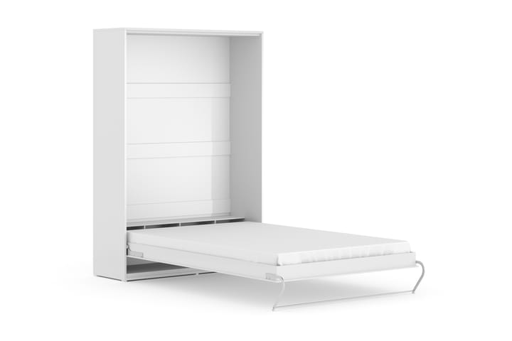 Sänkykaappi Compact Pysty 140x200 - Valkoinen korkeakiilto - Huonekalut - Sängyt - Kaappisängyt