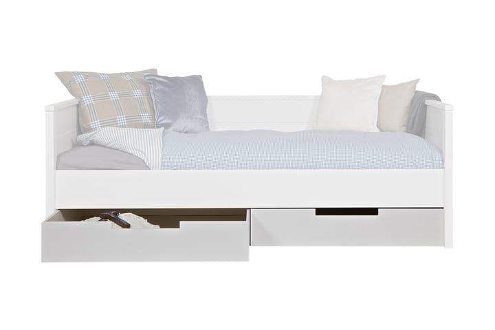 Sänkylaatikko Kellie 92x198 cm - Valkoinen mänty - Huonekalut - Sängyt - Sängyn lisävarusteet