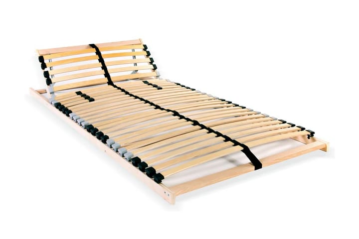 Sängyn sälepohja 28 säleellä 7 vyöhykettä 80x200 cm - Ruskea - Huonekalut - Sänky - Sängyn lisävarusteet & sängynpäädyt - Sälepohjat