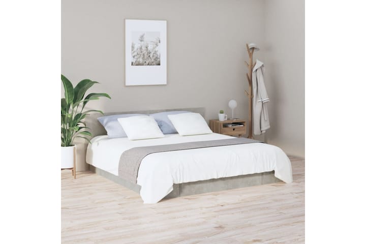 Sängynpääty betoninharmaa 200x1,5x80 cm tekninen puu - Harmaa - Huonekalut - Sänky - Sängyn lisävarusteet & sängynpäädyt - Sängynpääty