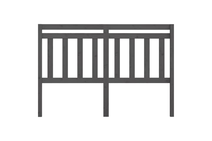 Sängynpääty harmaa 126x4x100 cm täysi mänty - Harmaa - Huonekalut - Sänky - Sängyn lisävarusteet & sängynpäädyt - Sängynpääty