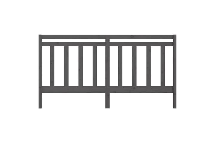 Sängynpääty harmaa 186x4x100 cm täysi mänty - Harmaa - Huonekalut - Sänky - Sängyn lisävarusteet & sängynpäädyt - Sängynpääty