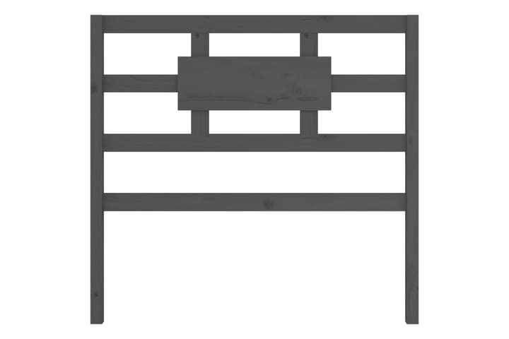 Sängynpääty harmaa 80,5x4x100 cm täysi mänty - Harmaa - Huonekalut - Sänky - Sängyn lisävarusteet & sängynpäädyt - Sängynpääty