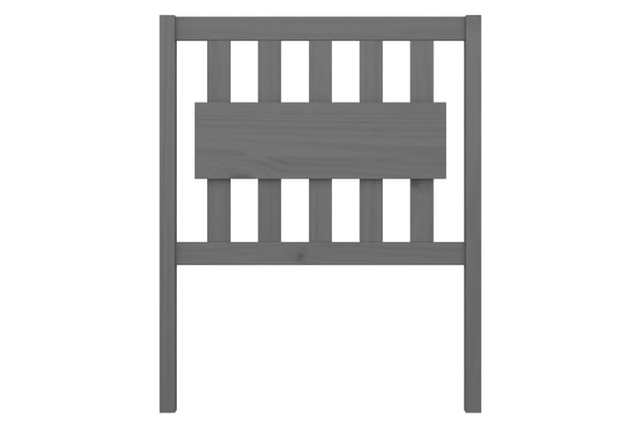 Sängynpääty harmaa 80,5x4x100 cm täysi mänty - Harmaa - Huonekalut - Sänky - Sängyn lisävarusteet & sängynpäädyt - Sängynpääty